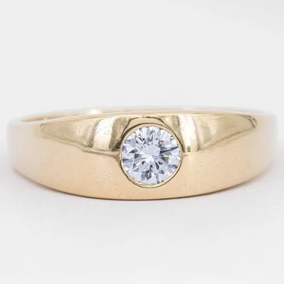 Gr. 63 - Solitaire Brillant 0,40 ct. Diamant Ring in Gelbgold 585/14K - Bild 1 von 4