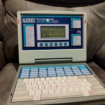 VTech Power Pad Plus Pre Computer Kids Laptop Learning Vintage Fully ...