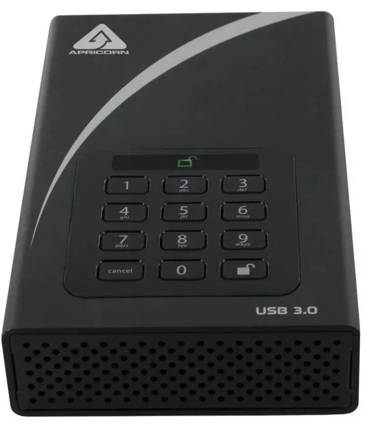 Apricorn Aegis Padlock DT 256-bit ES XTS Encryption 4 TB/ USB 3.0 - Image 3 of 3