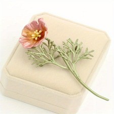 Women Accessories Fashion Natural Green Pearl Enamel Brooch