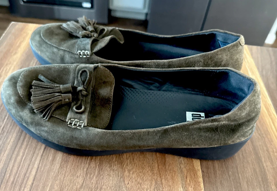 Fitflop Mujer Informal Preppy Gamuza Mocasín Sin Cordones Zapatos Borla Talla 11 Foto 3 de 4