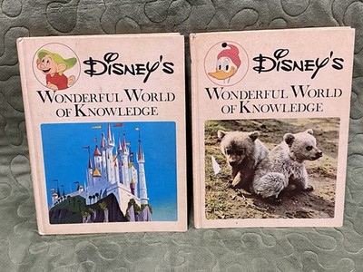 2 Vintage Disney Wonderful World of Knowledge Books Vols 1 And 14, 1973