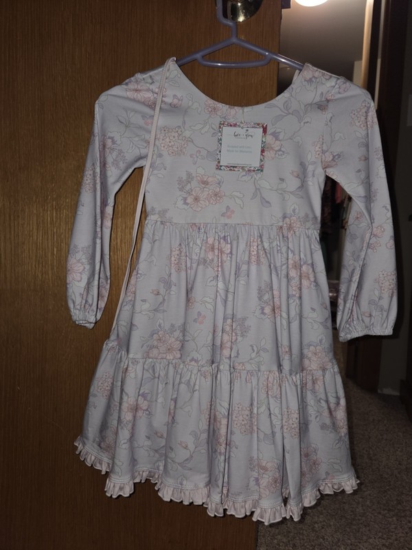 Love & Grow Floral Long Sleeve Dress Size 5
