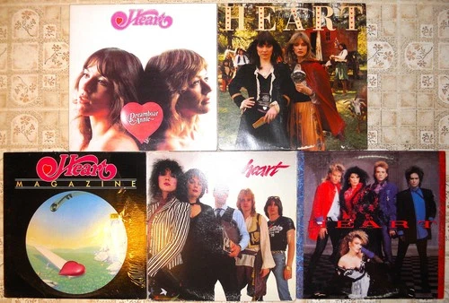 Heart, 6 Vinyl Record Lot, 5 LP & 1 DLP, All US 1st Press, Dreamboat Annie