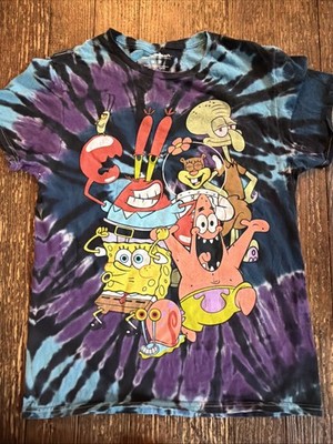 Nickelodeon SpongeBob SquarePants & Patrick Graphic Print Tie Dye T Shirt Medium