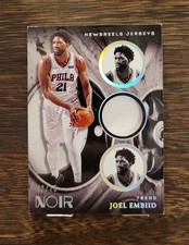 2022-23 Panini Noir Basketball Newsreels Jersey Joel Embiid /75 NRJ-JEM 76ers