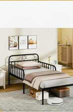 Metal Bed Frame  Extendable Daybed To Single Bed