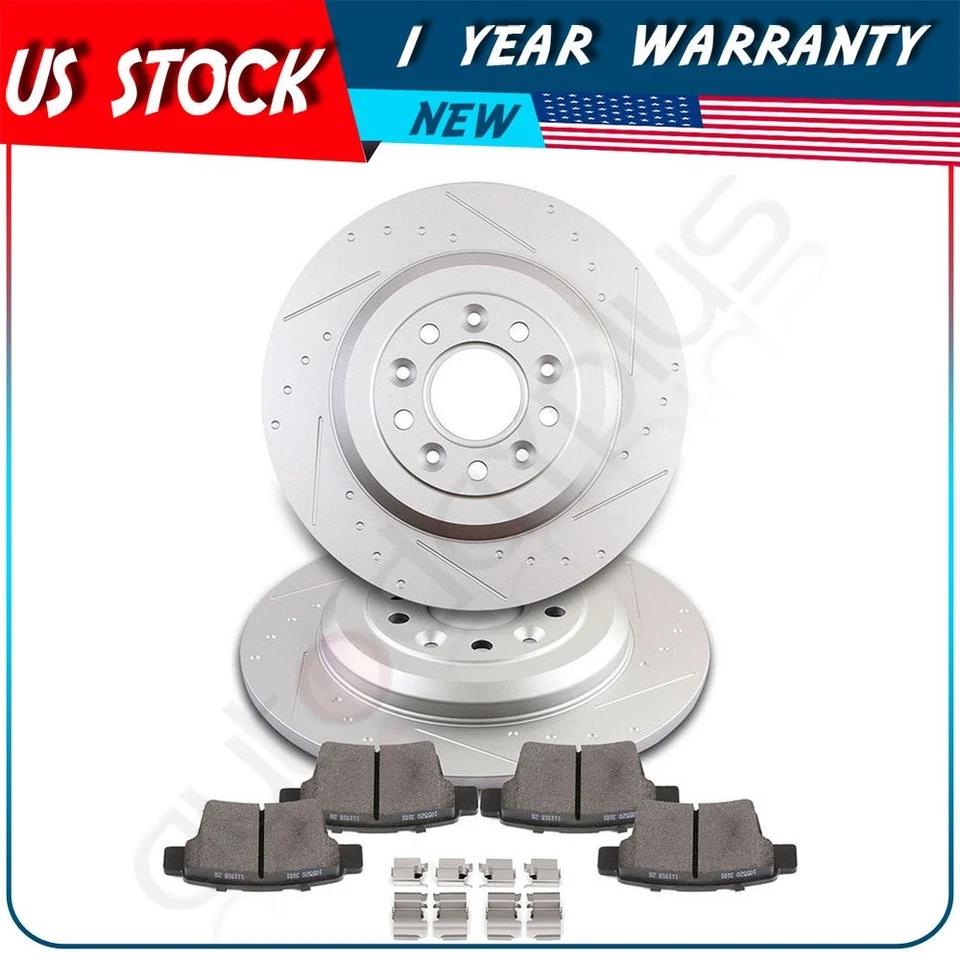 2 шт тормозных дисков роторы 4 шт керамические колодки для Ford Taurus X 2008-2009 задний слот - Изображение 2 из 4