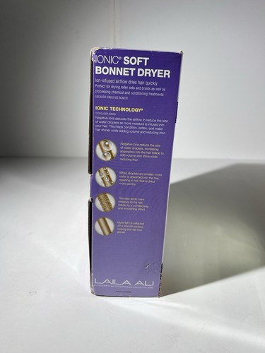 Laila Ali Ionic Soft Bonnet Dryer Brand New Factory sealed Box WOW - Picture 3 of 11