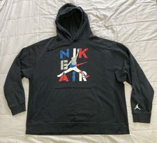 Nike Air Jordan Hoodie 2XL Black Jumpman Basketball Retro AJ4 Sportswear Hoops