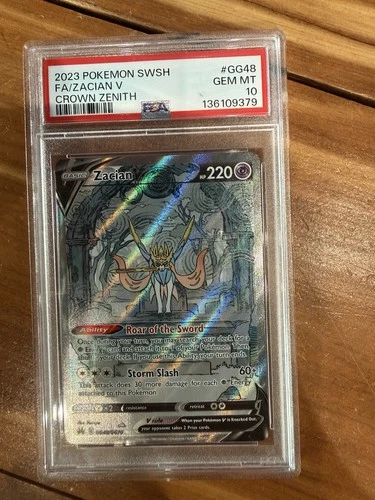 Zacian V GG48/GG70 SWSH: Crown Zenith: Galarian Gallery Holo PSA 10🔥🔥