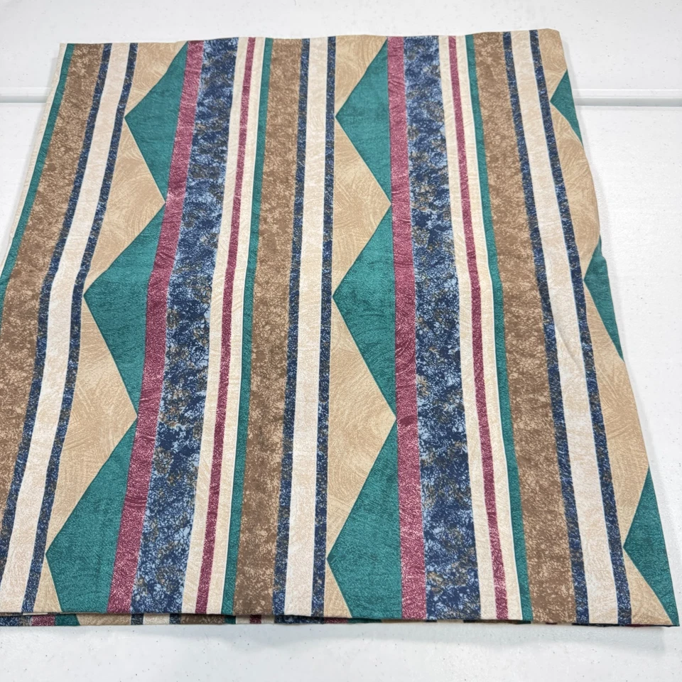 Sábana plana vintage queen verde triángulo rayas algodón suroeste y2k años 90 80 Foto 2 de 4