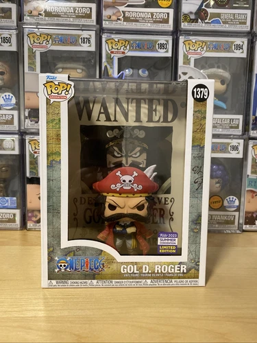 Funko Pop! One Piece - Gol D Roger Wanted Poster #1379 SDCC Shared Sticker