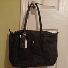 Tommy Hilfiger Nylon Black Tote Bag Brand New With Tags Large