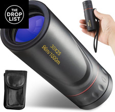 30x25 HD Mini Monocular Telescope for Stargazing and Hunting, Black