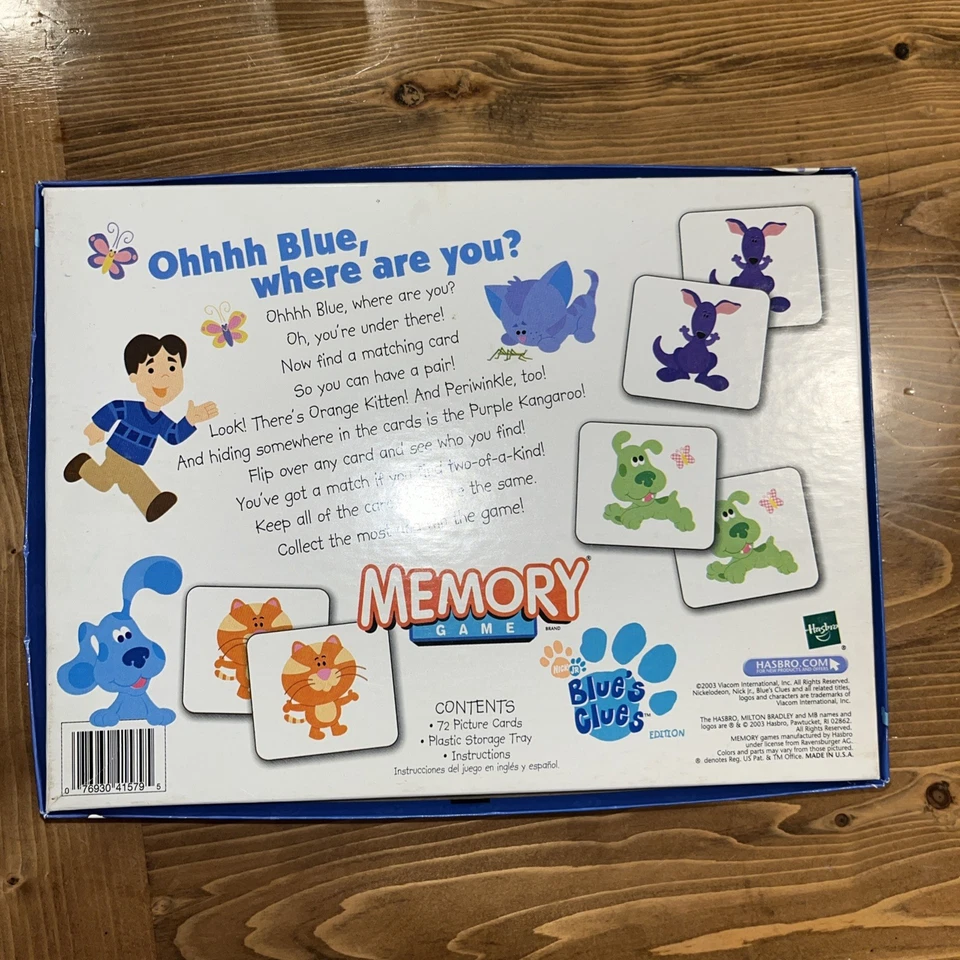 Blues Clues Memory Game Ages 3-6 Milton Bradley 2003 - Image 2 of 2