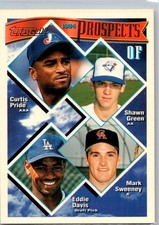 1994 Topps Curtis Pride/Shawn Green/Mark Sweeney/Eddie Davis Rookie Montreal