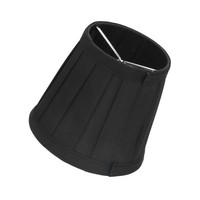 (Schwarz)3Pcs Stoff Lampenschirm E14 Clip On Stoff Lampenabdeckung FüR Kronle E