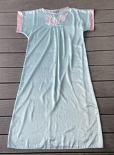 Natori Satin Nightgown Embroidered Floral Short Sleeve Women s L Saks Fifth
