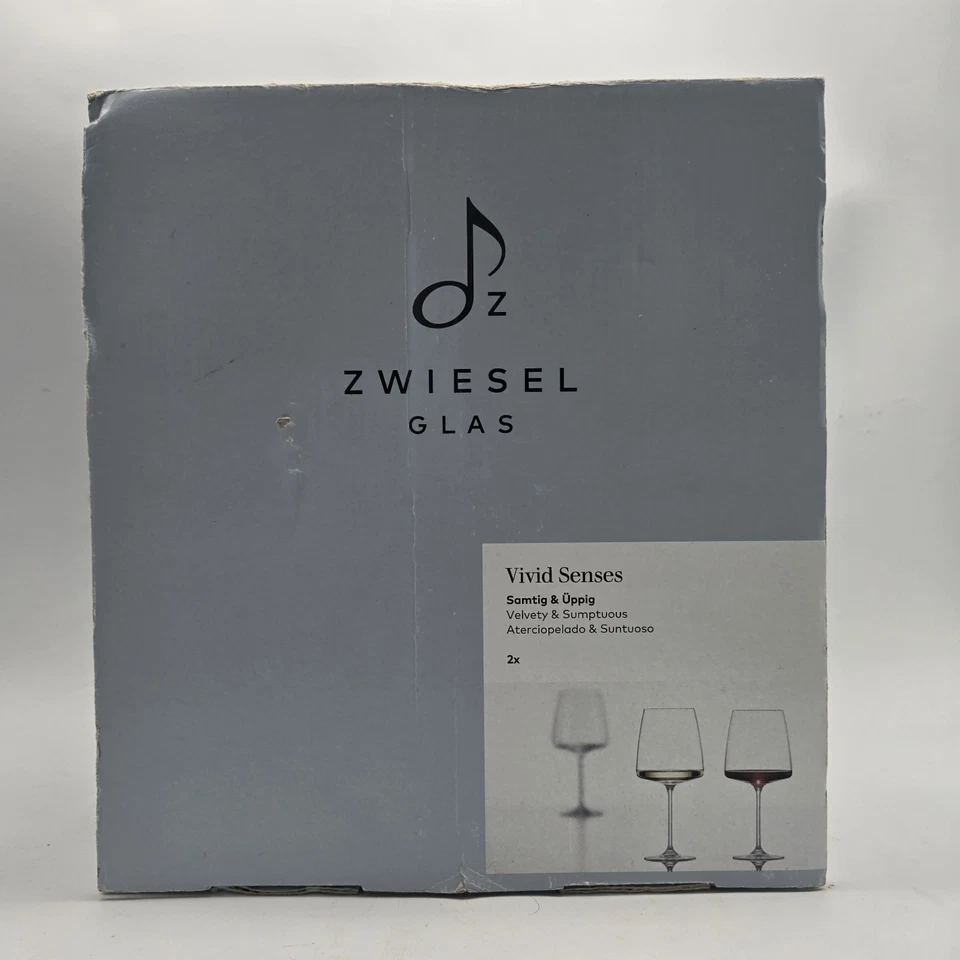 Juego de 2 copas de vino Zwiesel Glas aterciopeladas y suntuosas sentidos vivos cristal 24 oz Foto 4 de 4
