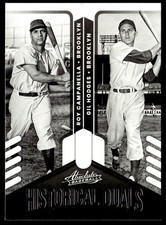 2022 Panini Absolute Historical Duals Gil Hodges/Roy Campanella Brooklyn Dodgers