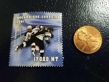 Scott Gomez Janne Laukkanen NHL Olympics 2001 Mocambique-Correios Stamp 