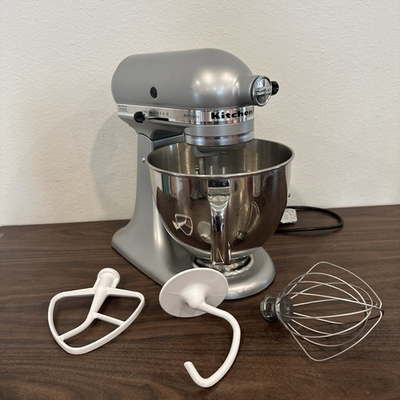#ad #ad KitchenAid Mixer Artisan KSM150PSSM 5 Qt Tilt Head Stand Mixer Silver **Works ** $189.89