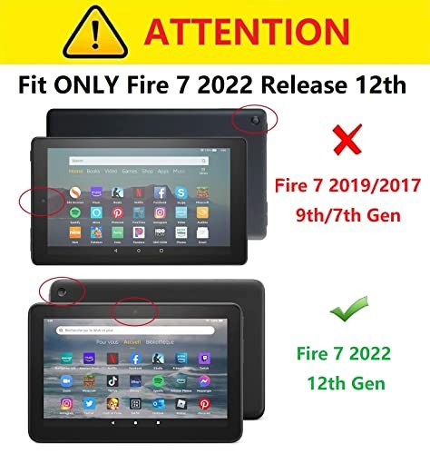 for New Kindle Fire 7 Case 2022 Release 12th Generation,Kickstand Heavy Duty - Picture 3 of 7