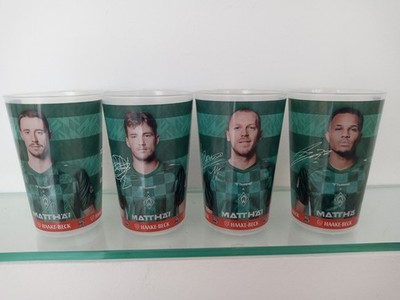Werder Bremen, 4 verschiedene Becher, Friedl, Deman, Lynen, Agu