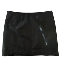 BB Dakota Women's Black 100% Leather Skirt Size 8