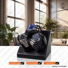 Automatic 3-Slot PU Leather Watch Winder USB Powered — Black