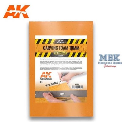AK Interactive S.L. AK-8094 Gravierschaum / Carving Foam 10mm A4 size