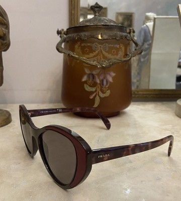 PRADA Vintage Women Logo Sunglasses SPR 14U YEO-6x1 140 2N | eBay
