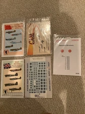 Lot of WW2 National Insignia Decals in 1/72 and 1/48 - Various Manufacturers 