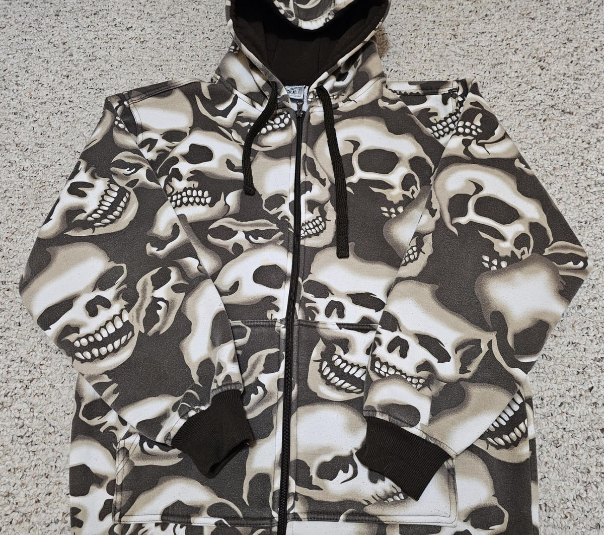 Rare Y2K Skull Grunge AOP Jesse Pinkman Full Zip Hoodie Rare Y2K Skull Grunge AOP Jesse Pinkman Full Zip Hoodie