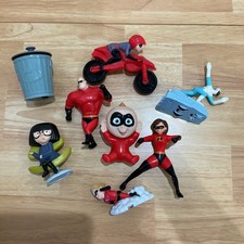 Lot of 8 - 2018 McDonald s Disney/Pixar THE INCREDIBLES 2 Happy Meal Figures
