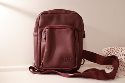 Reebok Crossbody Shoulder Zippered Bag w/ Strap - Wine/Purple