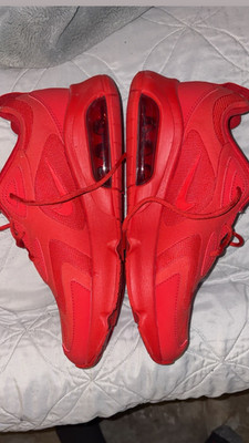 Nike Air Max 270 React Men s Red Low Top Mesh Lace-Up Sneakers Rubber Sole