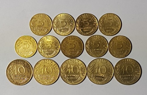 Lot 14 Coin France 5 10 centimes 1963 1966 1968 1969 1970 1971 up to 1996
