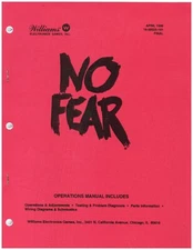 Williams No Fear Pinball Machine Manual 152 Pages BRAND NEW!