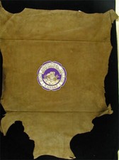 Kansas State College Rare Original 1920s Leather Banner pennant KSU Wildcats