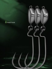 20pcs Swing Jig Heads Swimbait Wobble with Hook for Bass Fishing 1/8- 1/2oz