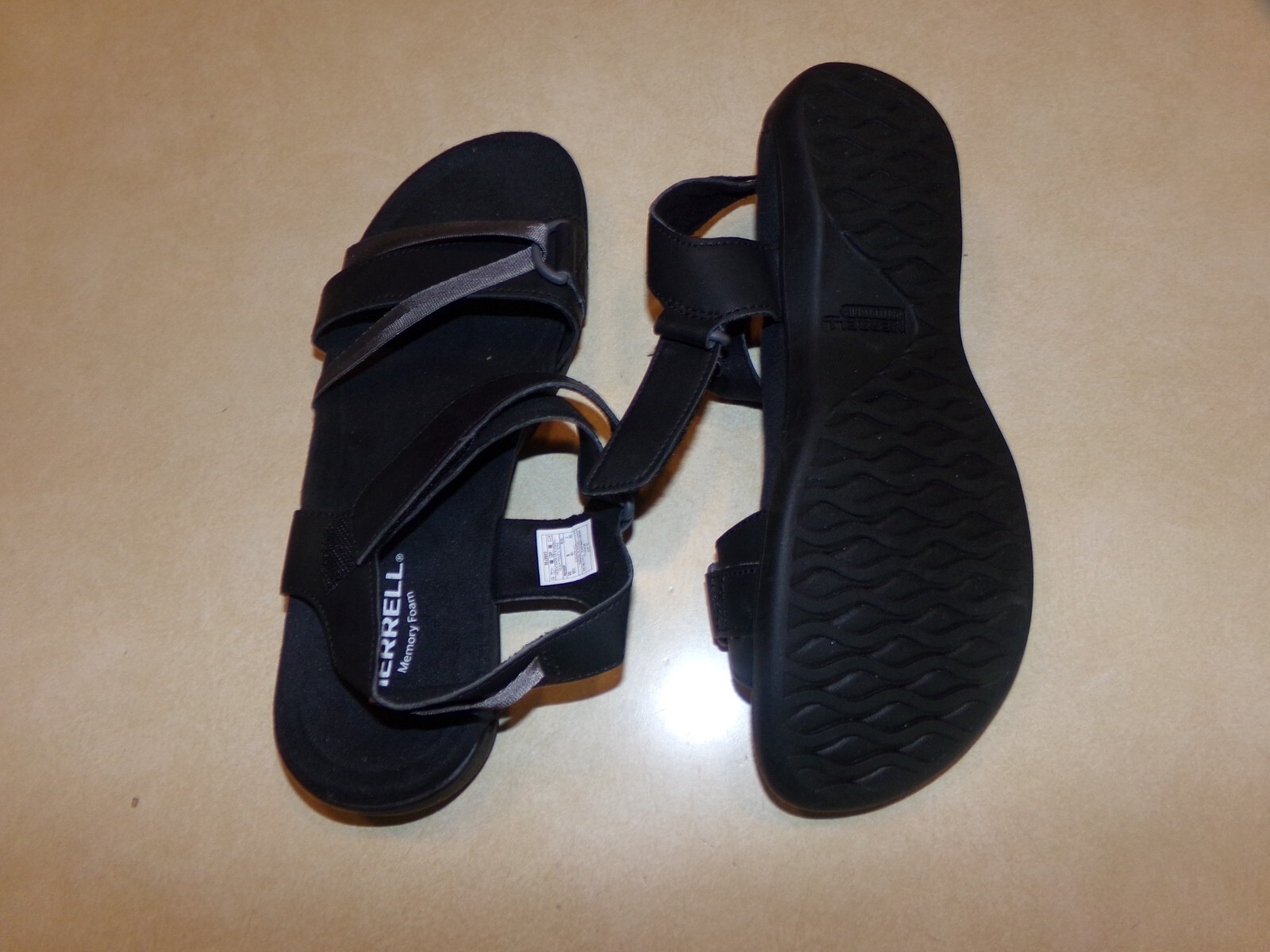 Sandali da donna Merrell Air Cushion Memory Foam Select Grip neri taglia 7