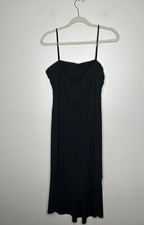 Rampage Womens 90s Y2K Vintage Prom Gown Strappy Layered Black Size Large NWT