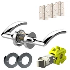 Jigtech Viper Door Handles Privacy Pack - Polished Chrome Finish JTB81010