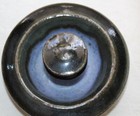 Vtg Stoneware Art Pottery Blue Glazed Teapot Kettle ? signature on side NOS — photo 3