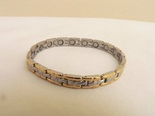 Magnetic Therapy Stainless Steel Magnetic Bracelet - 7 5/8" Long, 1/4" Wide
