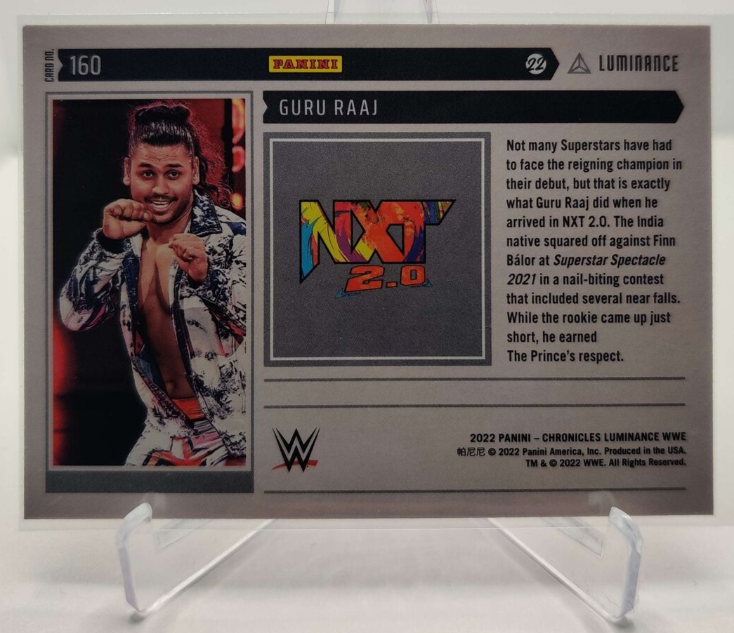 Raaj 99 2022 Panini Chronicles WWE - Luminance Guru Raaj #160 Blue /99 (RC) for ...