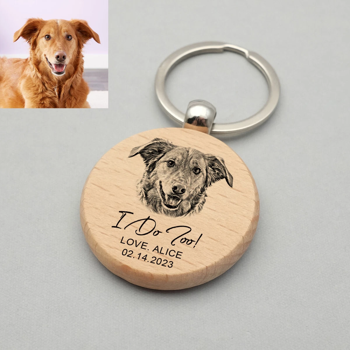 Bar Ash Keychain Custom Memorial Keepsake Engraving Keyring