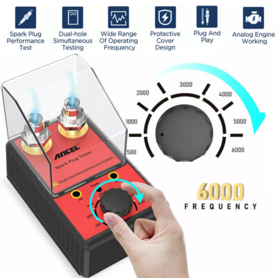 Spark Plug Tester Dual Hole 110V&220V 12V Car Petrol Ignition Analyzer System US